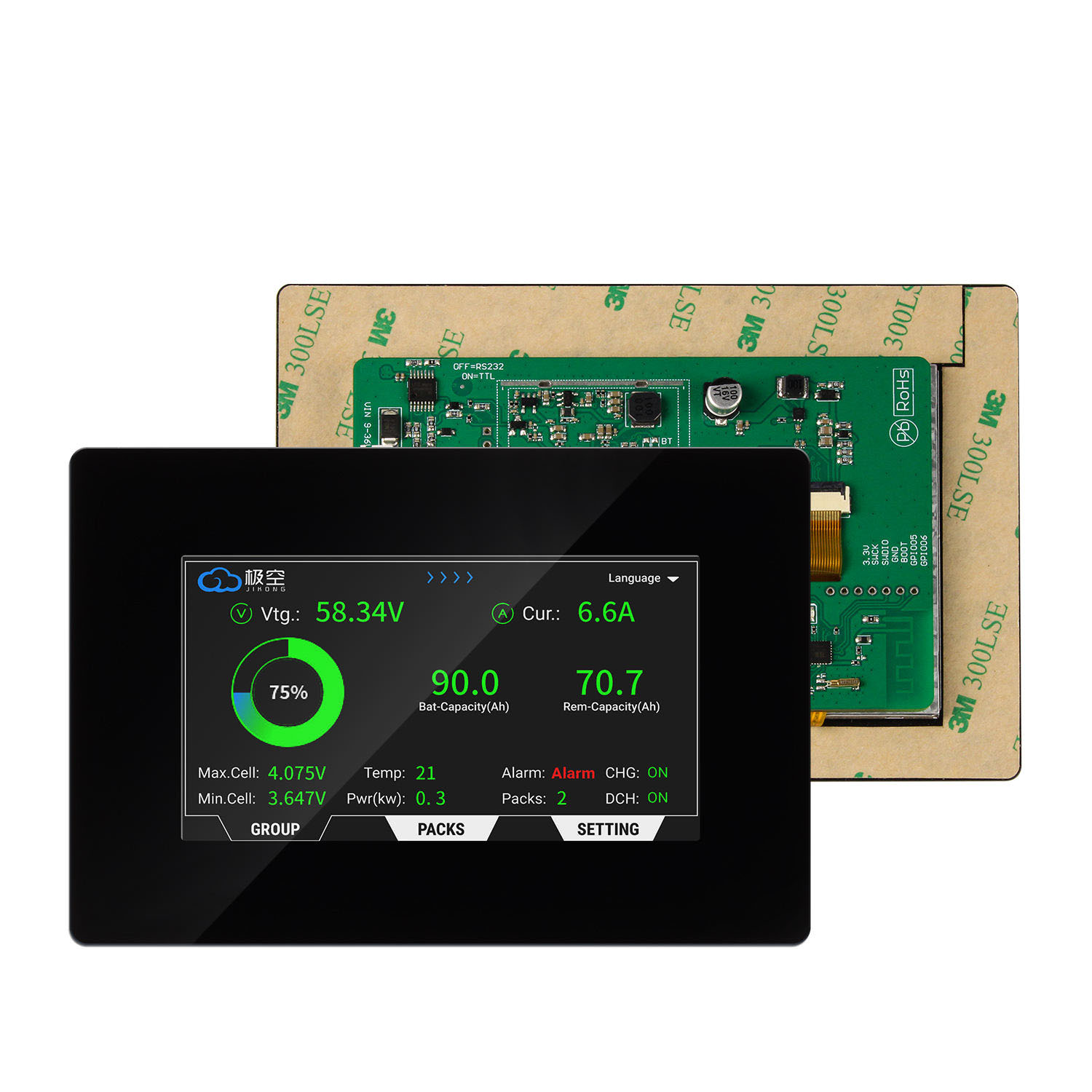 EU Stock JK BMS PB2A16S20P-V19 16S 200A Smart LiFePO4 Battery Protection Board Bluetooth BMS for 48V Solar Energy Storage - Image 4