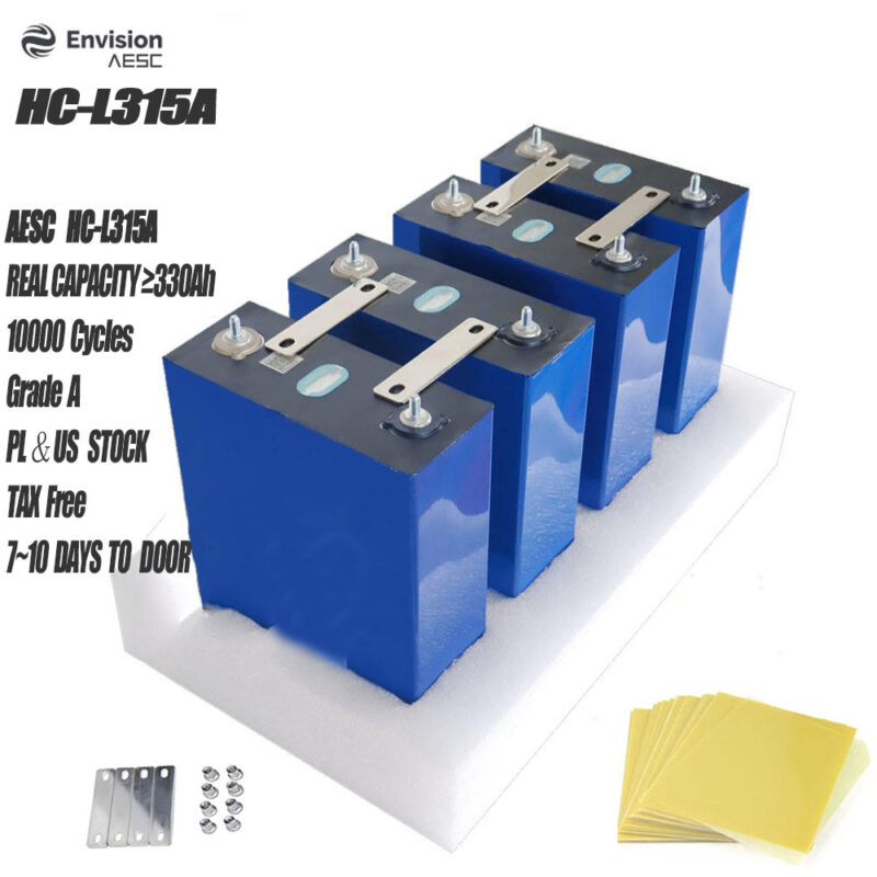 ENVISION AESC HC-L315A 3.2V 315Ah LiFePO4 Battery Cell | Grade A Prismatic Lithium Iron Phosphate Cell for Solar Energy Storage & EV Applications
