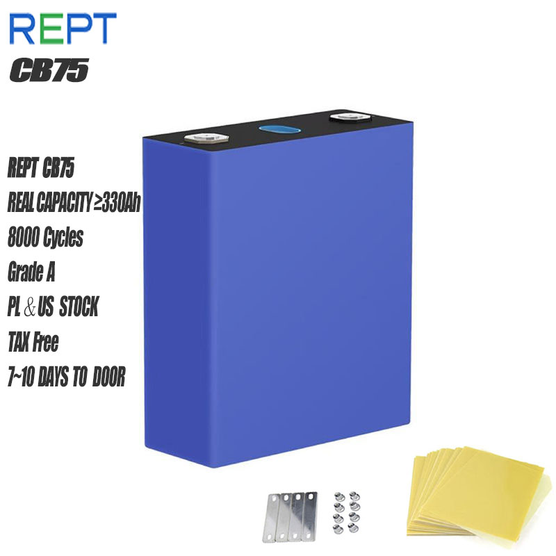 REPT CB75 3.2V 314Ah LiFePO4 Battery Cell | Grade A Prismatic Lithium Iron Phosphate Cell for Solar ESS, RV & EV Applications